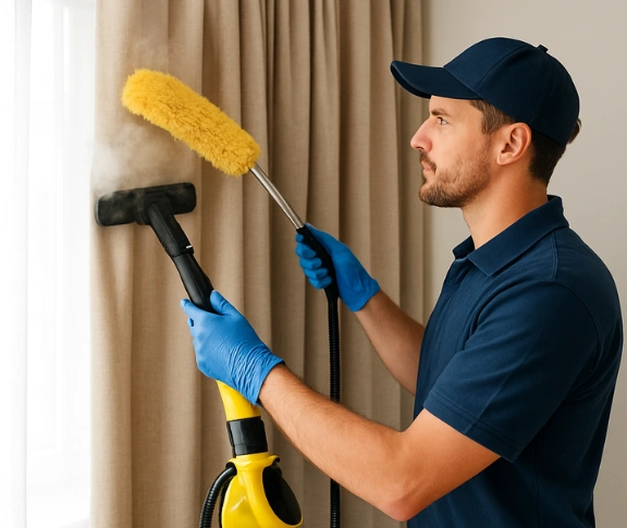 Trusted blind cleaning technician Matty Curtain Cleaning taigum QLD
