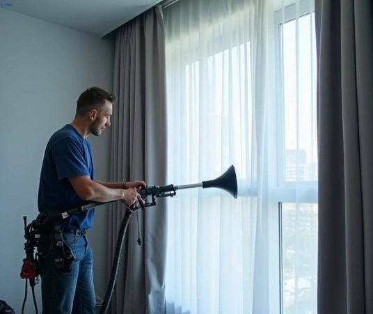 Professional drapes cleaning process tools Matty Curtain Cleaning taigum